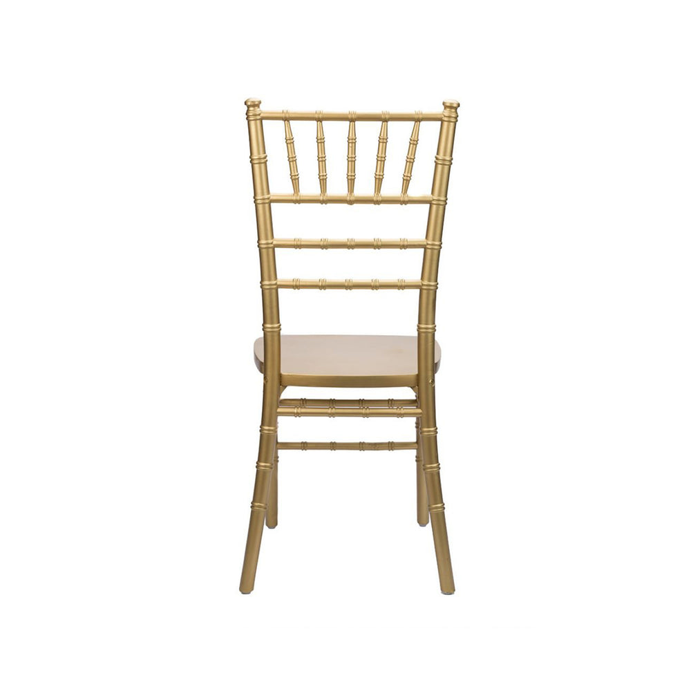 Classic gold Chiavari chair rental for weddings, receptions, and party seating in Atlanta, GA