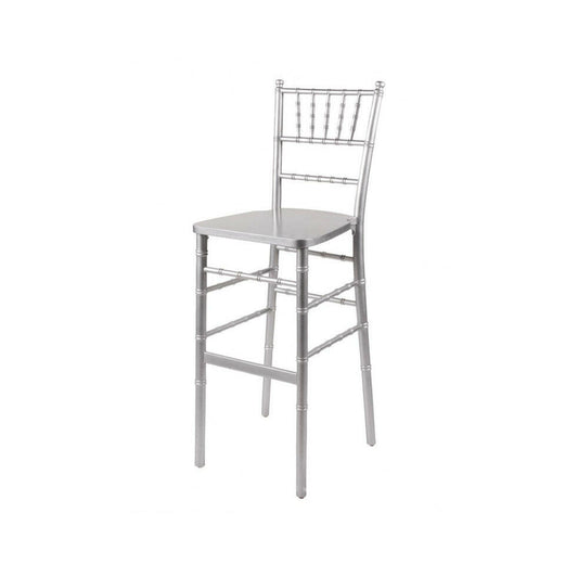 Chiavari barstool wood silver for highboy seating chair rental in Atlanta, GA