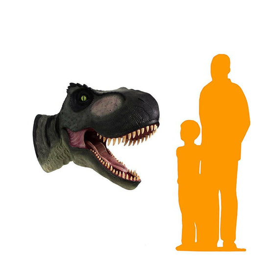 Life Size: Jumbo T-Rex Dinosaur Head Statue **