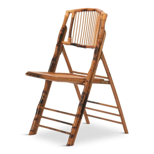 Bamboo stick-back folding chair for outdoor events chair rentals in Atlanta, GA
