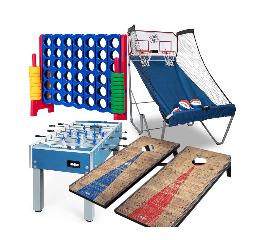 Party game rentals category graphic event decor rental in Atlanta, GA