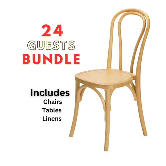 Resin folding chairs bundle for 24 guests chair rentals in Atlanta, GA