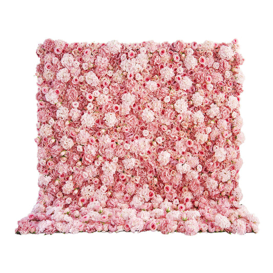5D Fabric Artificial Flower Wall – Rolling Curtain Rental Atlanta Petty Pink