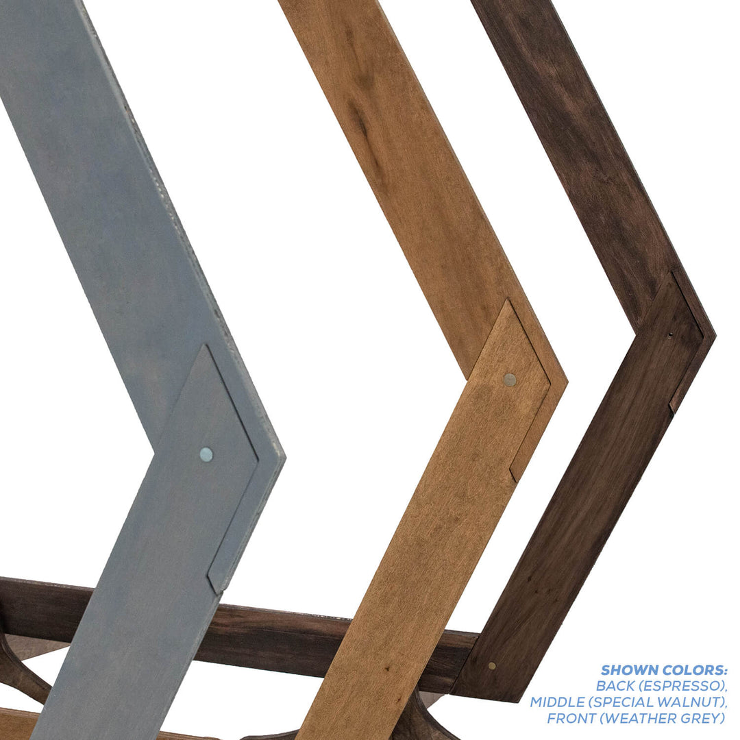 7ft Wooden Wedding Arch – Dual Heptagonal Rustic Photography Backdrop Stand Rental Atlanta