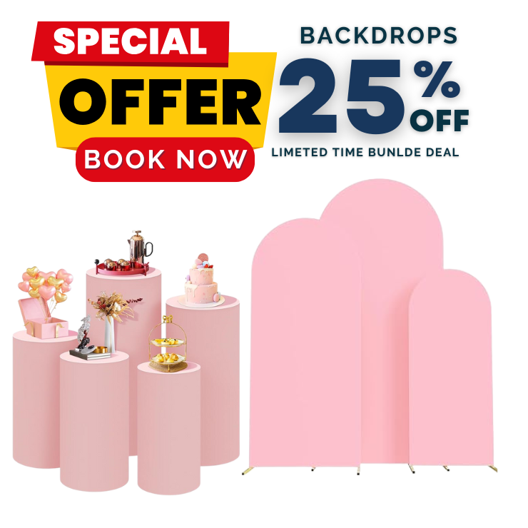 Package - Chiara Arch & Cylinder Stand with Spandex Cover Atlanta, GA