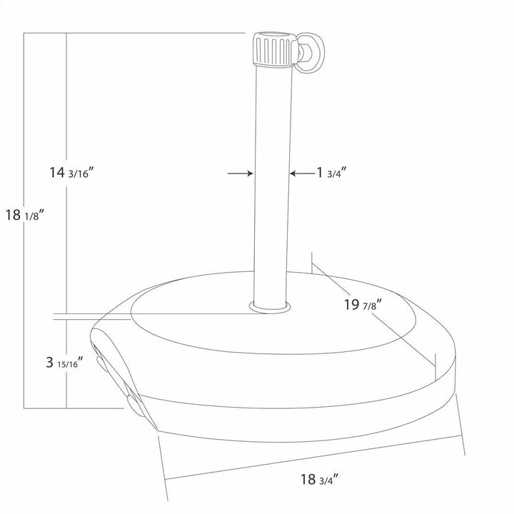 9' Patio Umbrella with Bronze Pole and Sunbrella Canopy