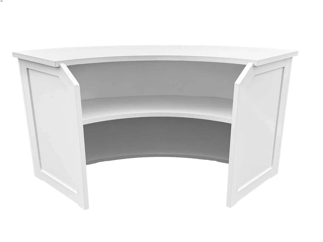 7' White Serpentine Quarter‑Round Bar with HPL Surface