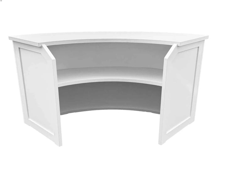 7' White Serpentine Quarter‑Round Bar with HPL Surface