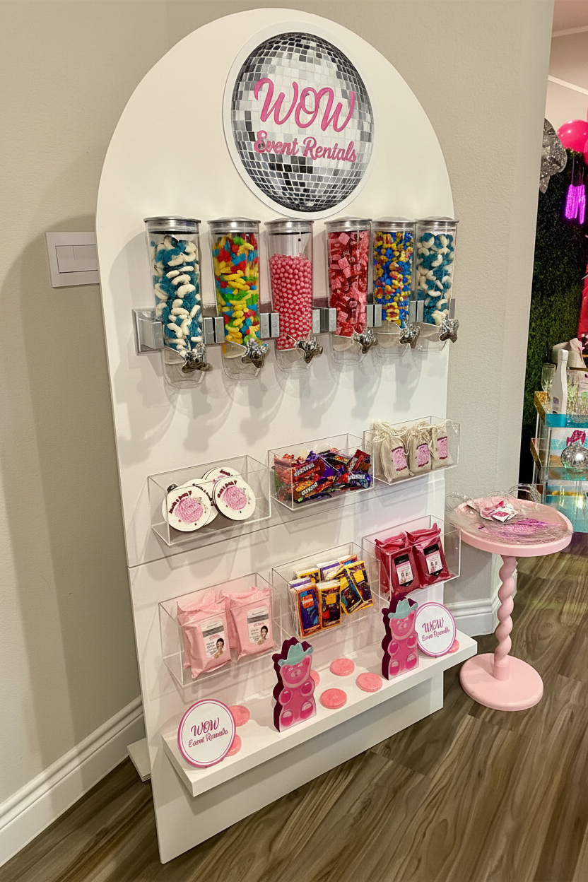 4ft x 8ft Treat & Favors Wall Rental l Atlanta, GA