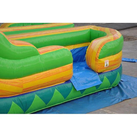 Inflatable Combo:  18'H Dual Lane Palm Tree Slide Wet n Dry