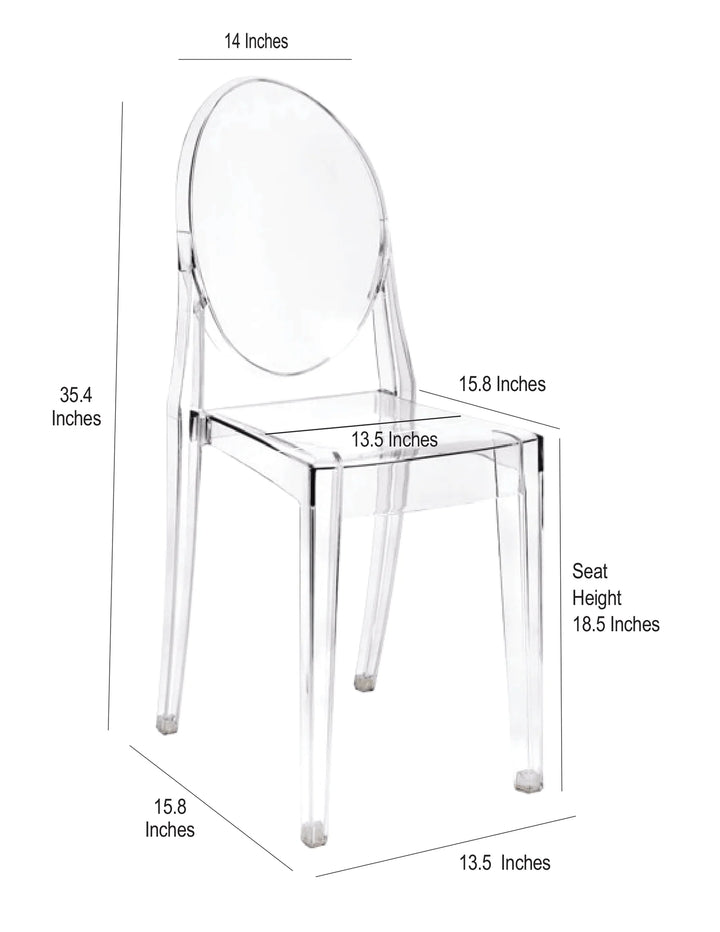 Adult Acrylic Ghost  Chairs Clear Atlanta GA Rentals