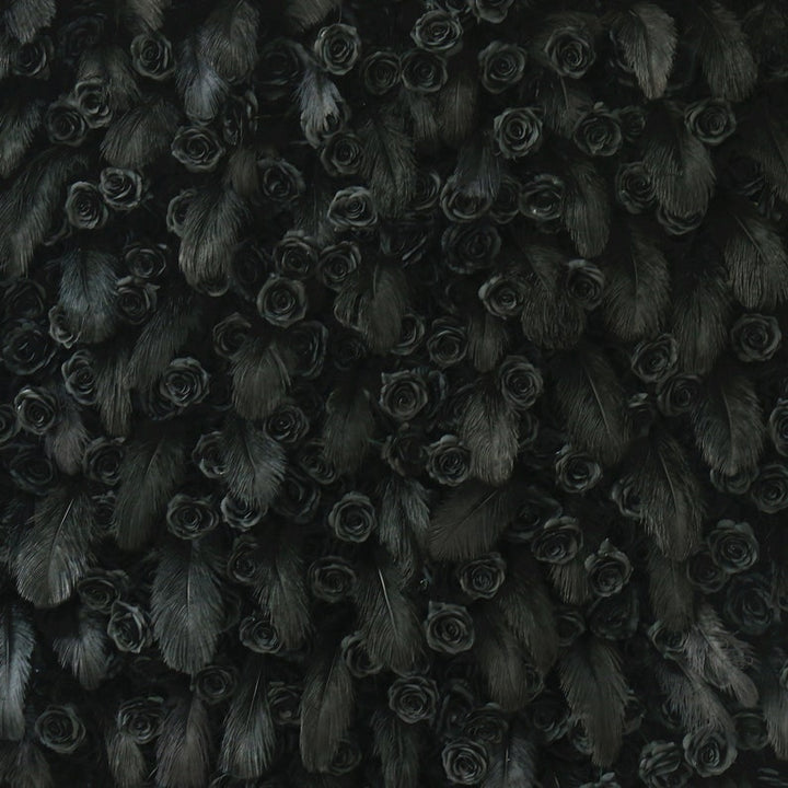 5D Fabric Artificial Flower Wall – Rolling Curtain Rental Atlanta Midnight