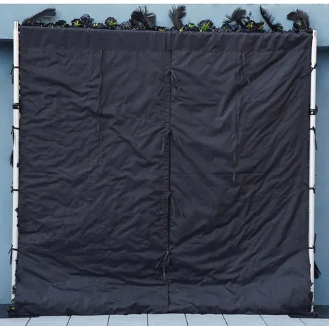 5D Fabric Artificial Flower Wall – Rolling Curtain Rental Atlanta Midnight