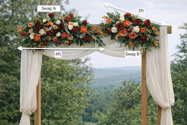 Flower  Arch Swag: Autumn, Terracotta