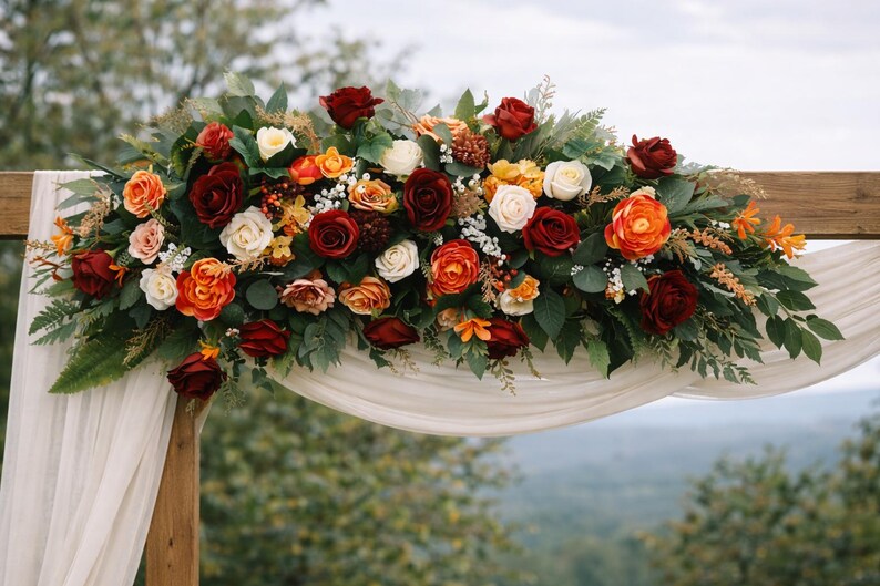 Flower  Arch Swag: Autumn, Terracotta