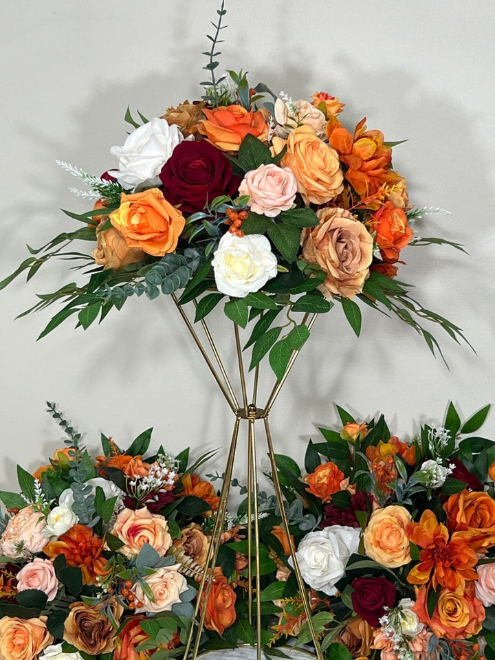 Flower Ball Centerpiece: Autumn, Terracotta Size Large 24"