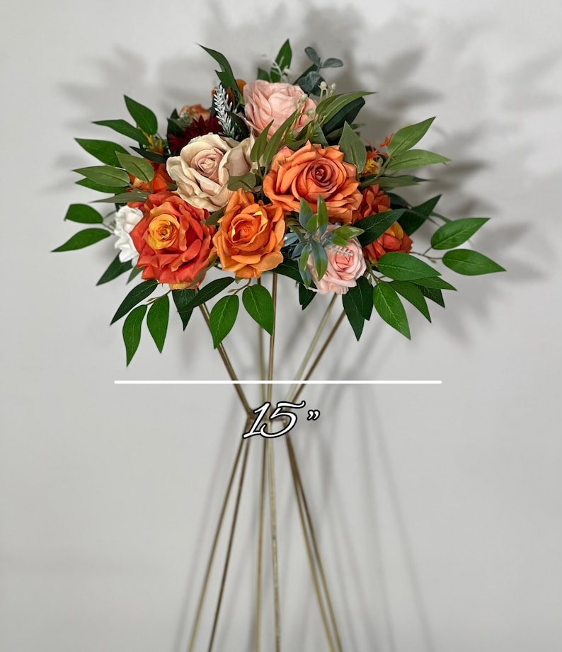 Flower Ball Centerpiece: Autumn, Terracotta Size Large 24"