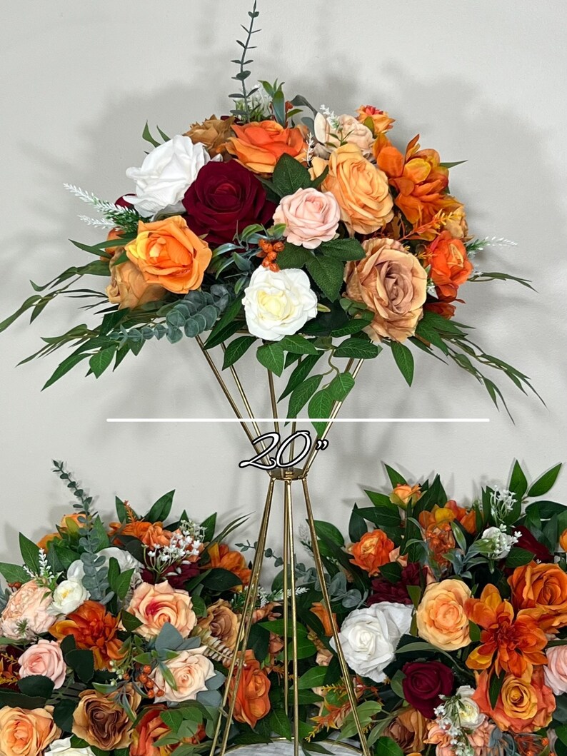 Flower Ball Centerpiece: Autumn, Terracotta Size Large 24"