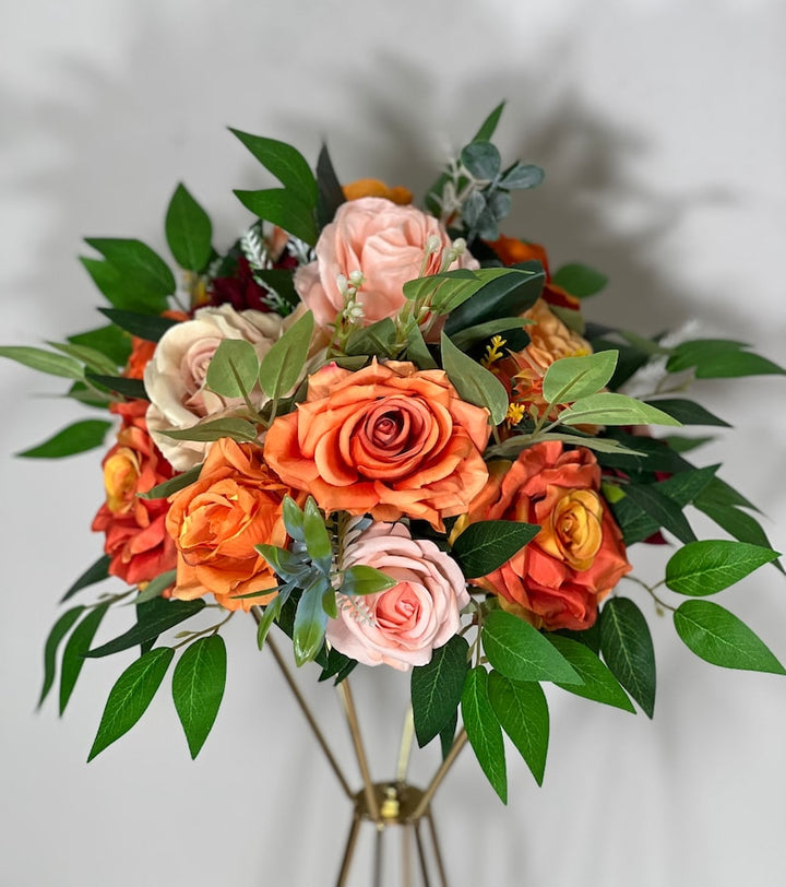Flower Ball Centerpiece: Autumn, Terracotta Size Large 24"