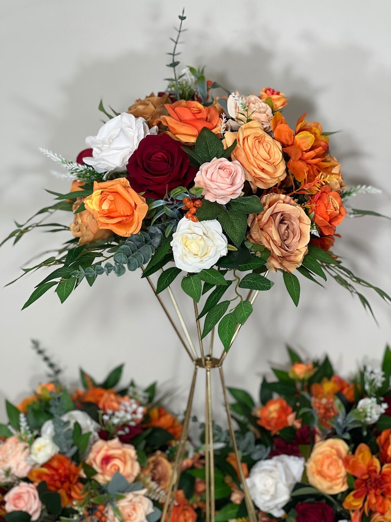 Flower Ball Centerpiece: Autumn, Terracotta Size Large 24"