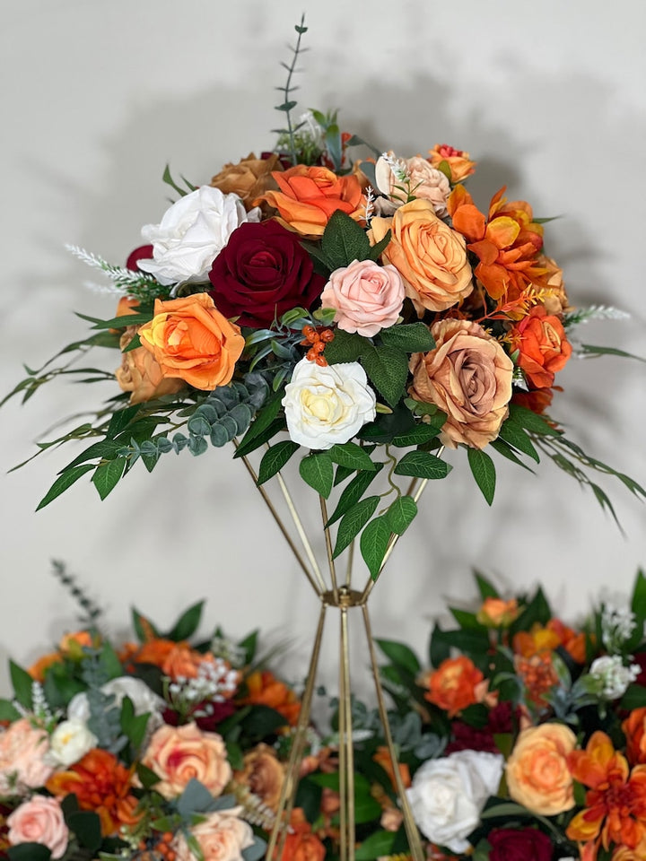 Flower Ball Centerpiece: Autumn, Terracotta Size Large 24"