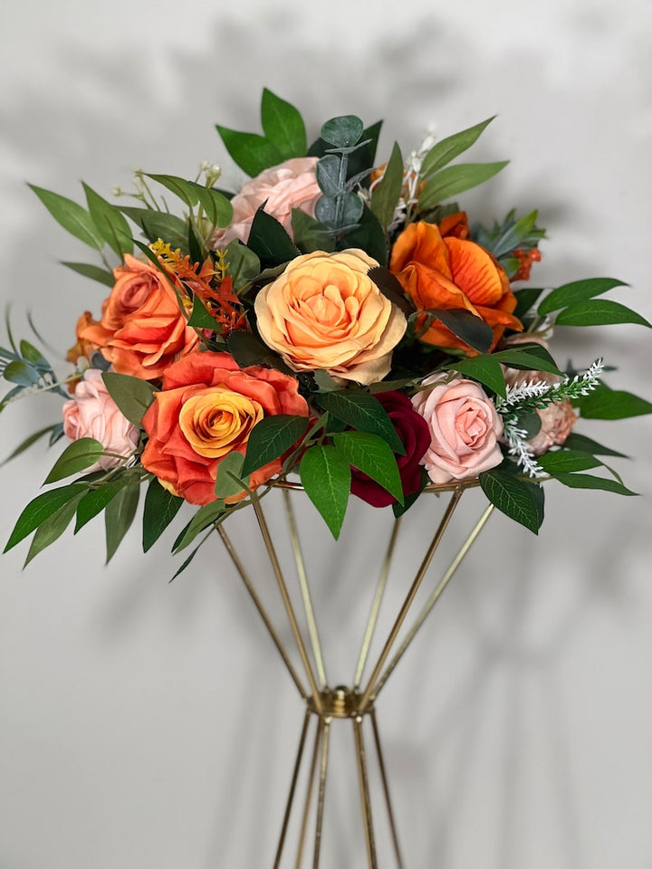 Flower Ball Centerpiece: Autumn, Terracotta Size Large 24"