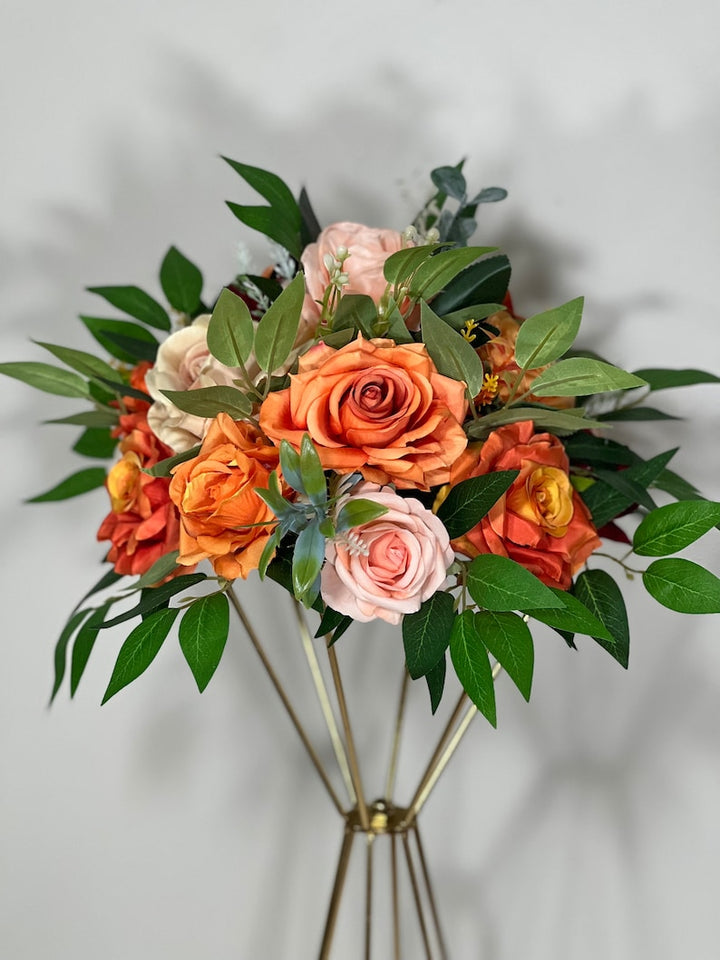 Flower Ball Centerpiece: Autumn, Terracotta Size Large 24"