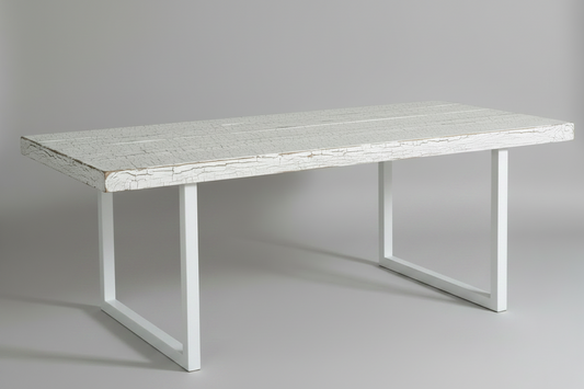 Farmhouse Table  Metal -Legs — Handcrafted 32 by 96 — Atlanta Rental