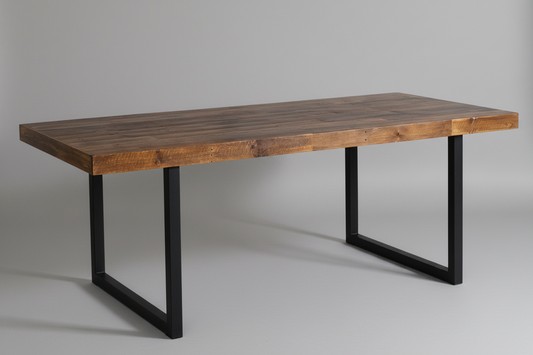 Farmhouse Table  Metal -Legs — Handcrafted 32 by 96 — Atlanta Rental