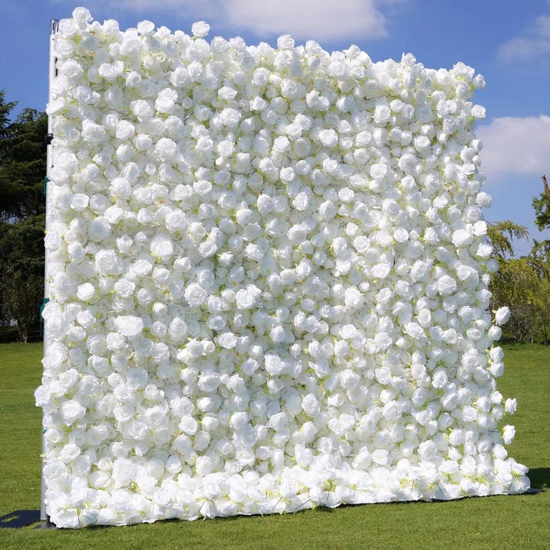 White Flower Wall Backdrop Rentals   Atlanta, GA