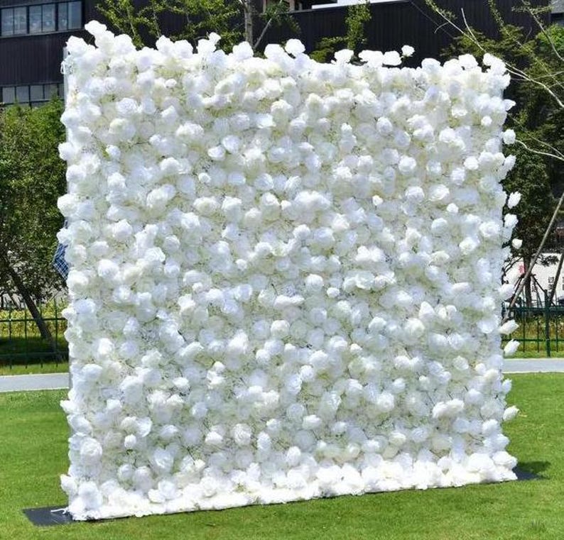 White Flower Wall Backdrop Rentals   Atlanta, GA