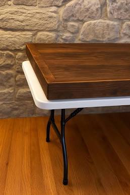 Rustic Wood Topper for Rectangular Folding Tables