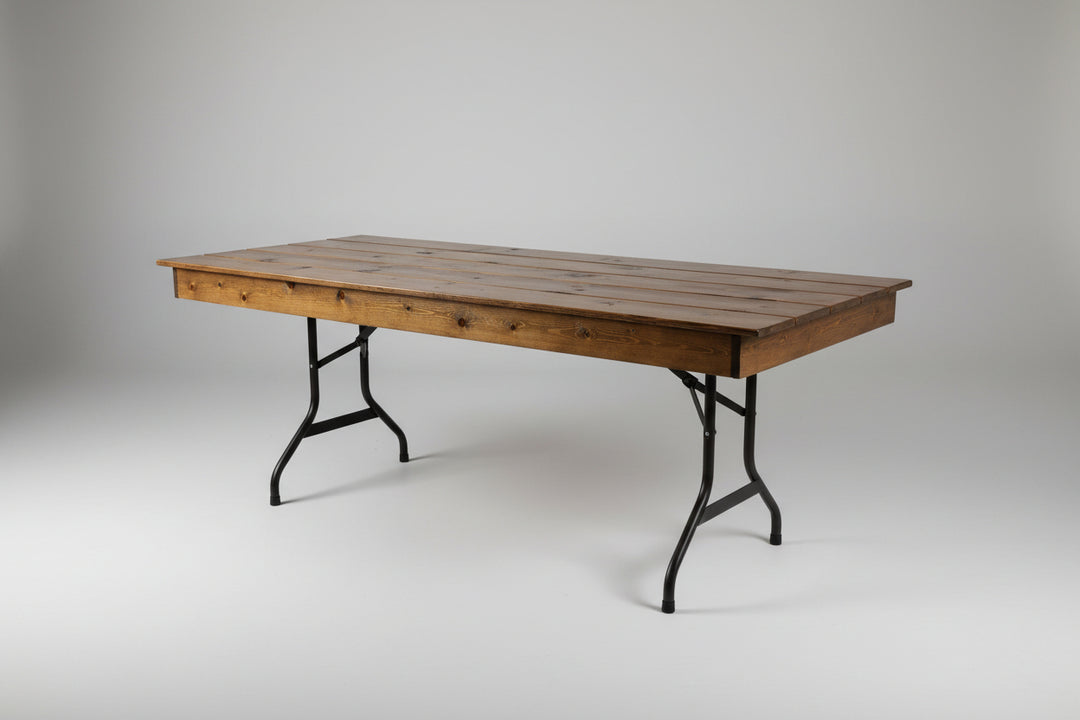 Rustic Wood Topper for Rectangular Folding Tables
