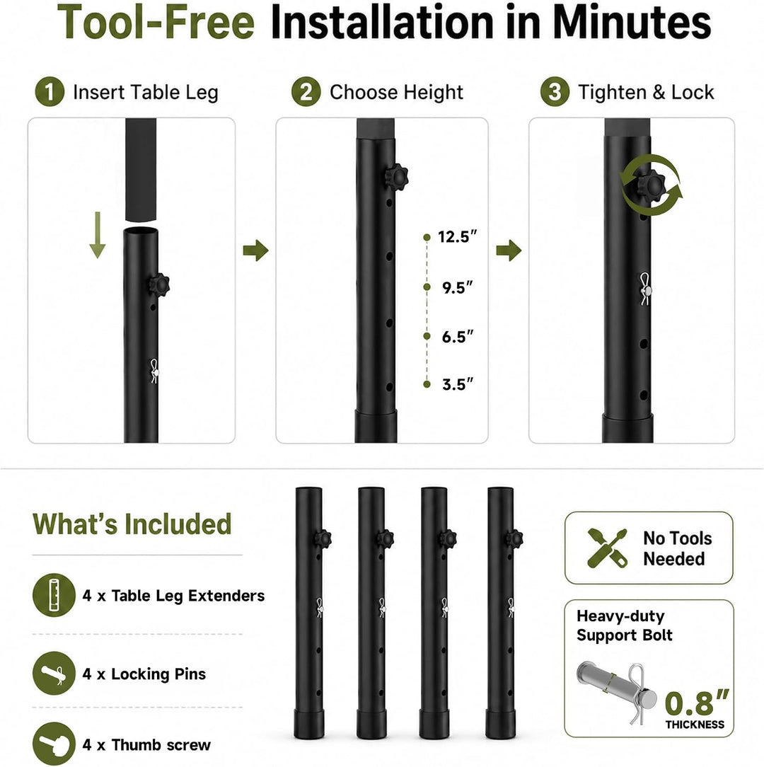 Table Leg Extenders Rental, Atlanta GA