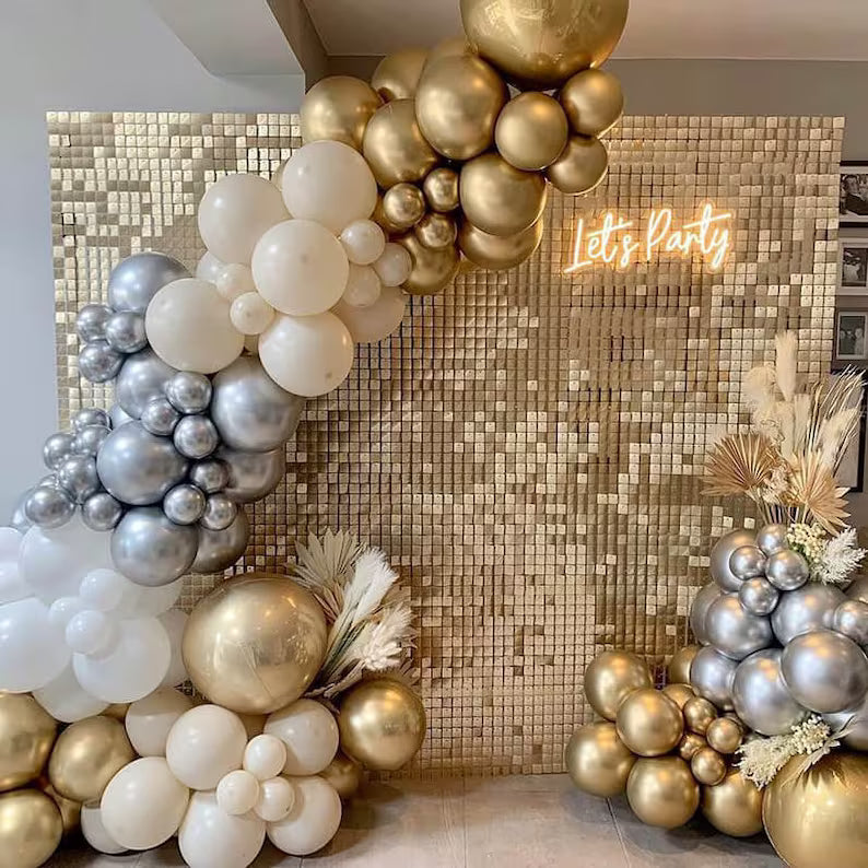 Gold Shimmer Wall Rental in Atlanta | WOW Event Rental