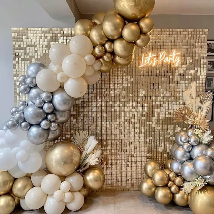 Gold Shimmer Wall Rental in Atlanta | WOW Event Rental