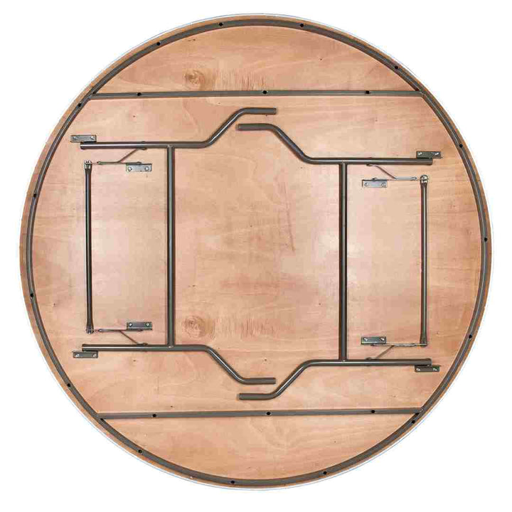 Adults: 72" (6 Foot) Round Heavy Duty Metal Edge Plywood Folding Banquet Table with Steel Skeleton Atlanta GA
