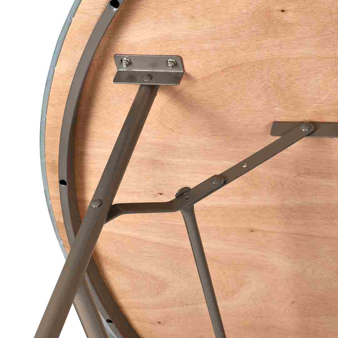 Adults: 72" (6 Foot) Round Heavy Duty Metal Edge Plywood Folding Banquet Table with Steel Skeleton Atlanta GA