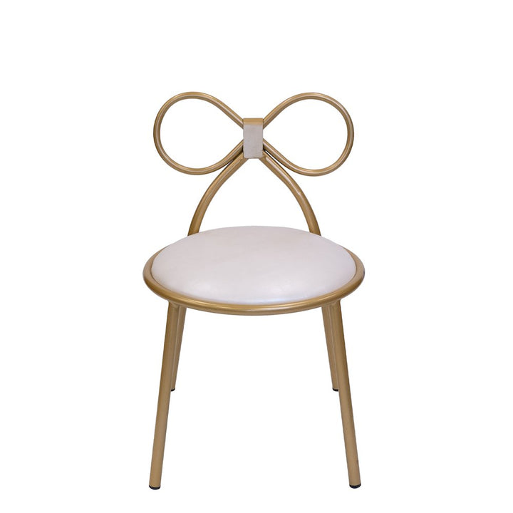 Kid's Metal Kids Bow Chair With Gold Vinyl Seat Cushion Rental Atlanta, GA
