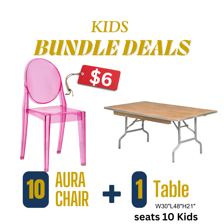 Kids Acrylic Chairs Rental Atlanta GA Pink