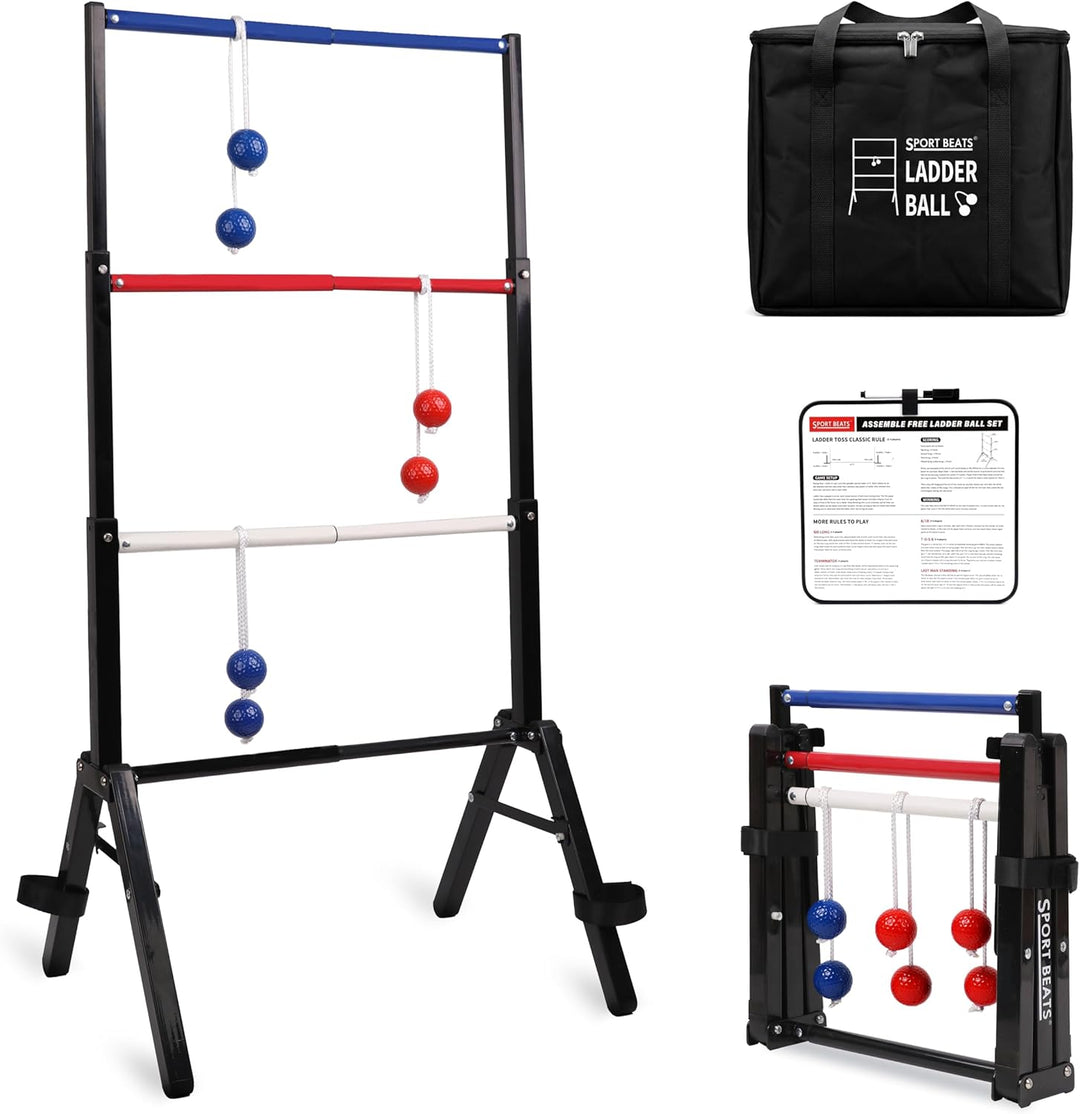 Games: Premium Solid Wood Ladder Ball Toss