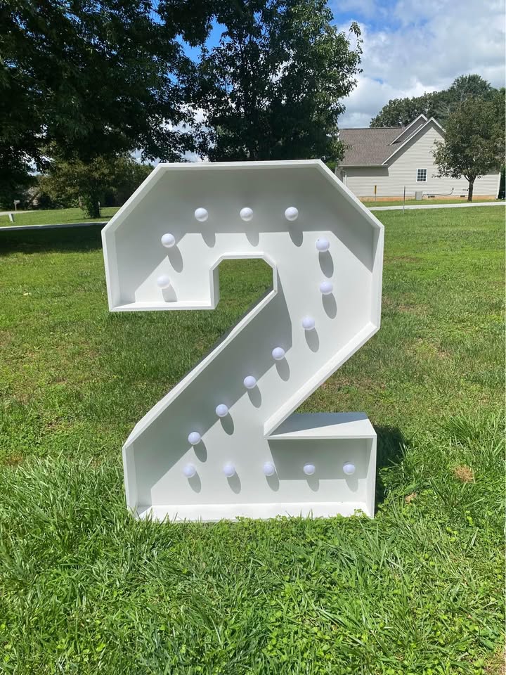 4ft Wood Marquee: Number 0-9  Rentals Atlanta GA