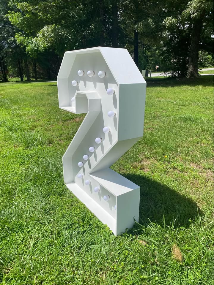 4ft Wood Marquee: Number 0-9  Rentals Atlanta GA