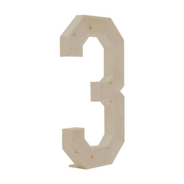 Wood Marquee: Number 1-10
