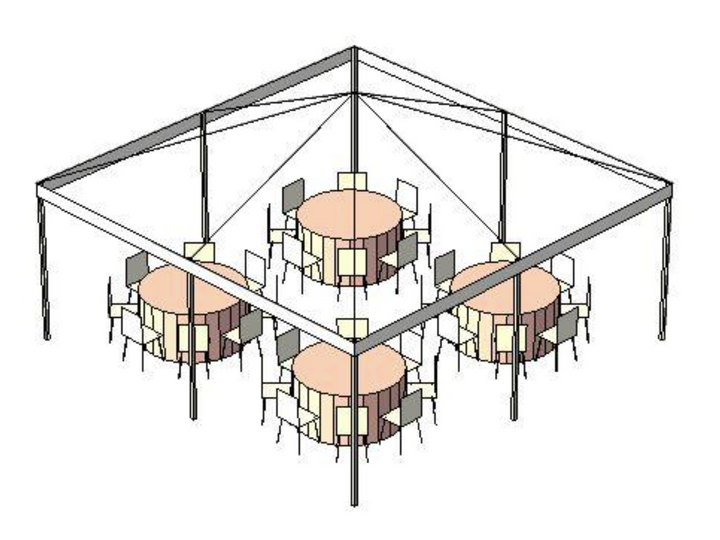 Package C: 24 Guest & 15x15 Tent