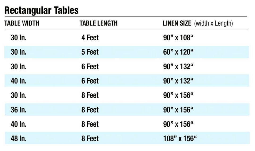 Rectangular Tablecloth Satin  Wrinkle‑Resistant  Rental, Atlanta