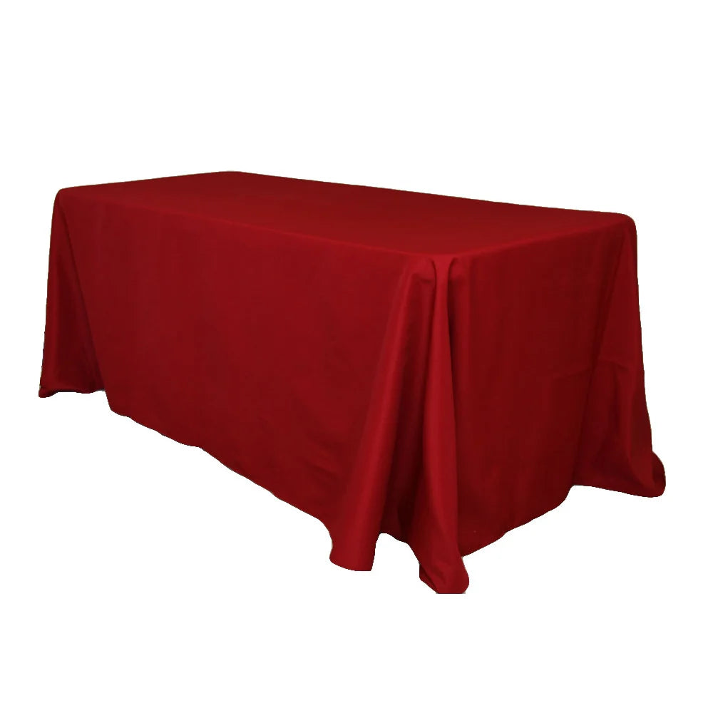 Rectangular Oblong (Square Corners)  Premium Polyester Tablecloth Linens