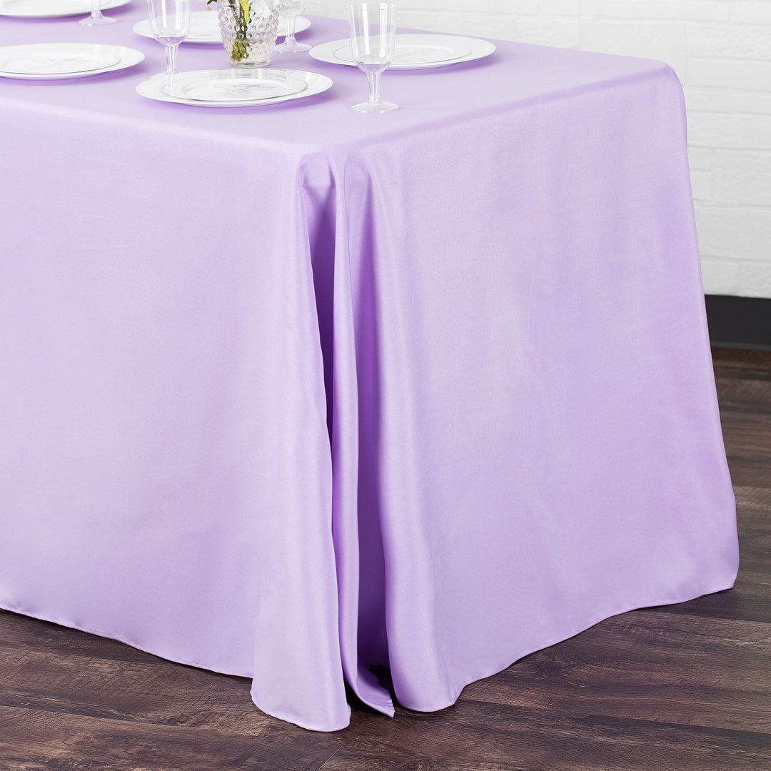 Rectangular Oblong (Square Corners)  Premium Polyester Tablecloth Linens