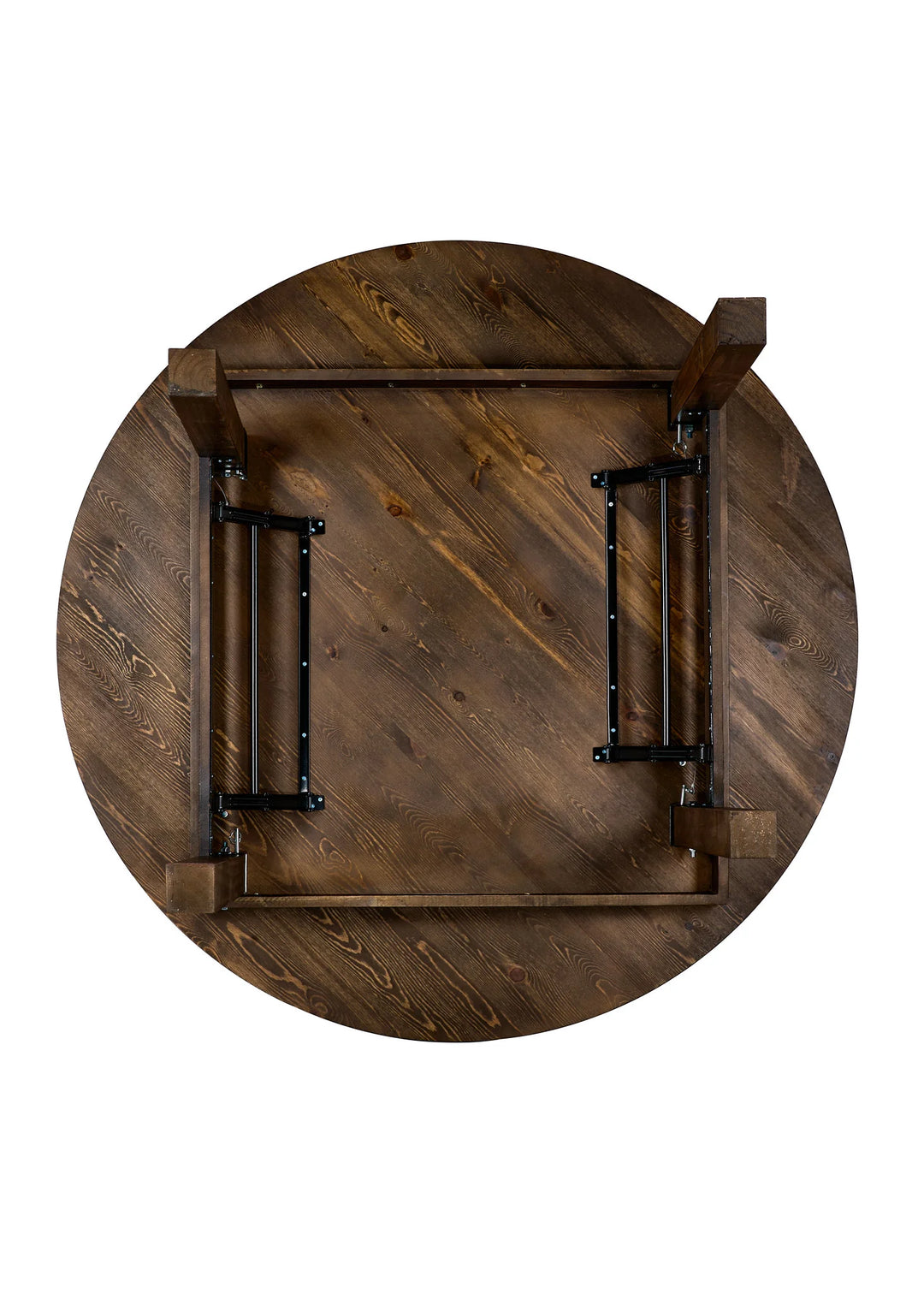 Farmhouse  Straight Leg  60" (5 Foot) Round Farm Table  Seats 8-10 guest