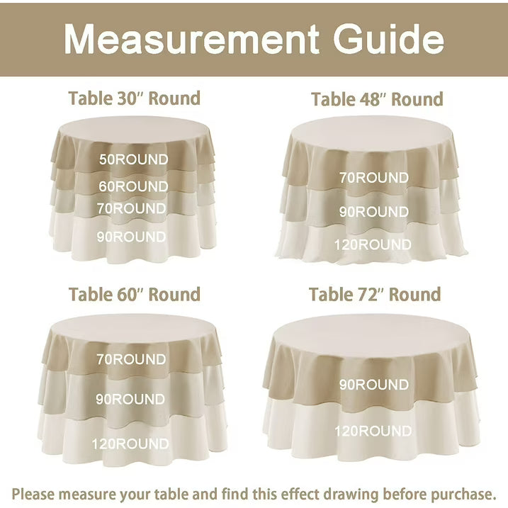 Round Tablecloth Polyester Specialty Colors Atlanta Rental